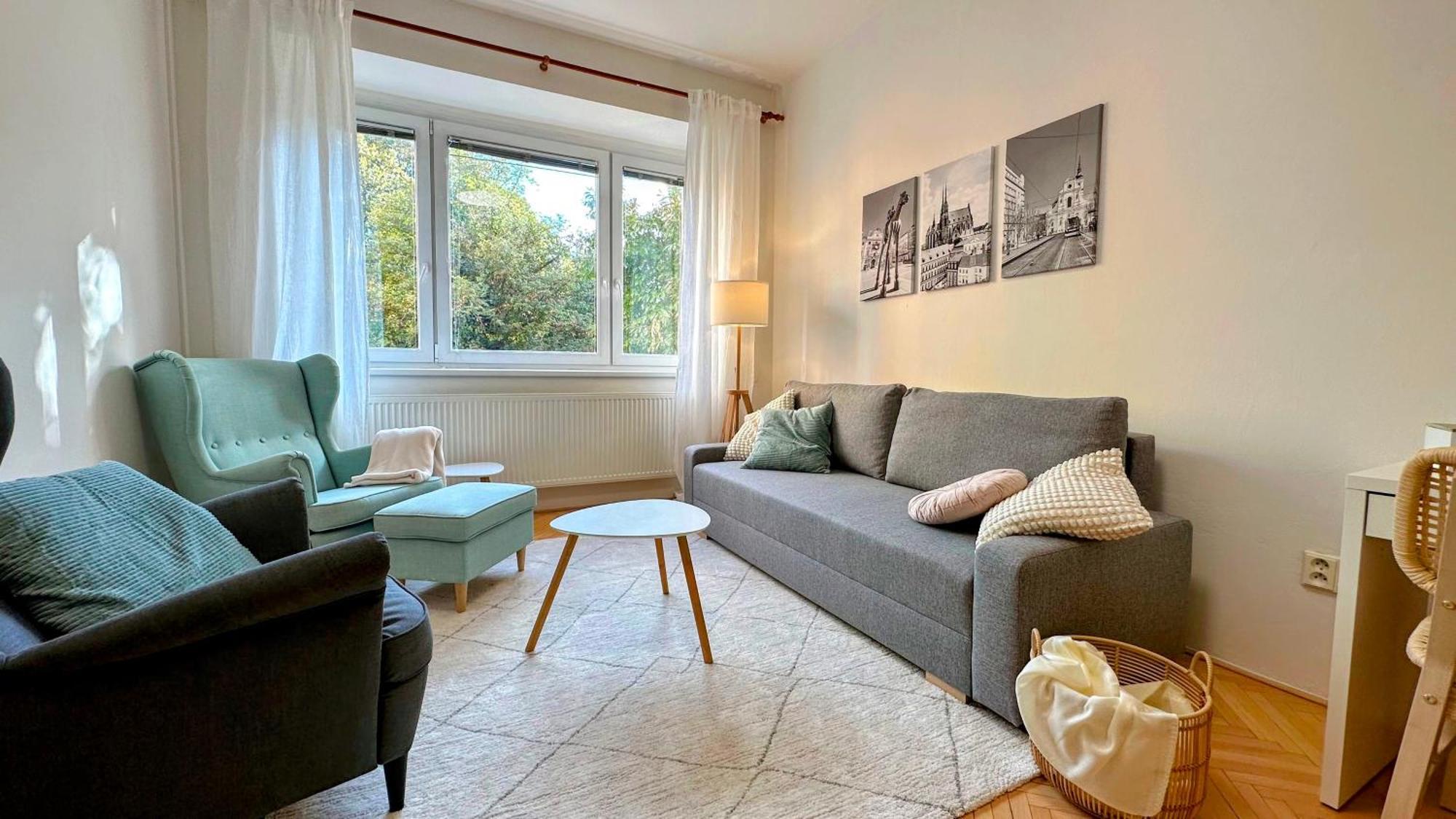 Apartment S Balkonem U Parku & 15 Minut Do Centra Brno